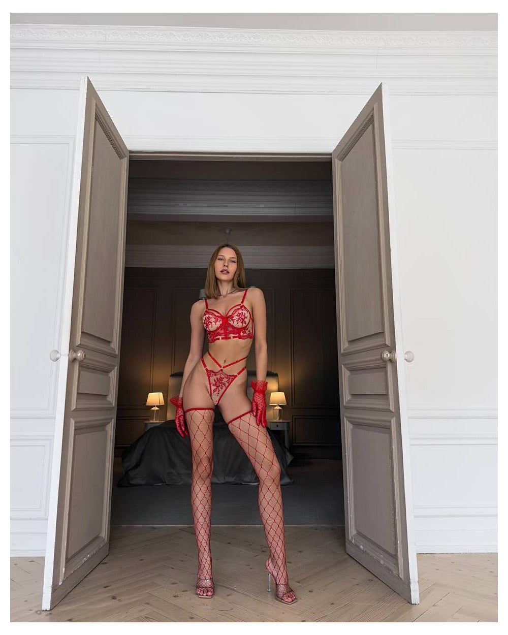 Chloe Red Embrace Lingerie Set