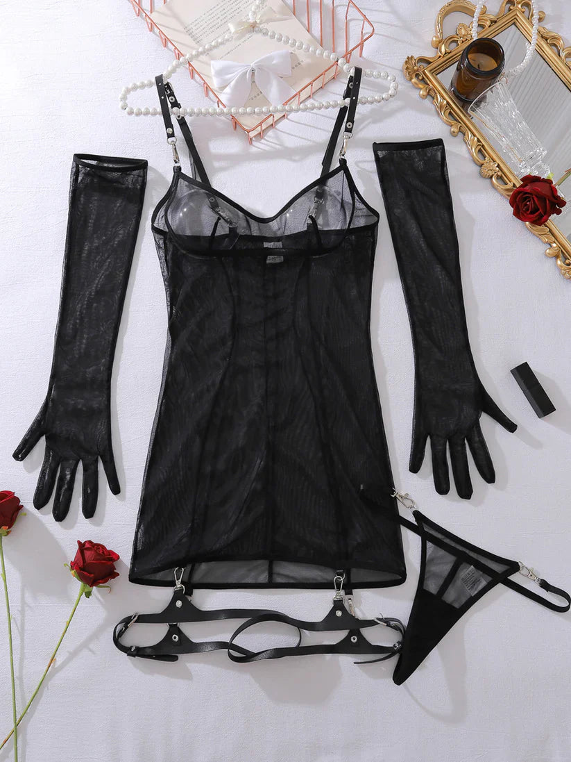 Isla Sheer Dominance Lingerie Set