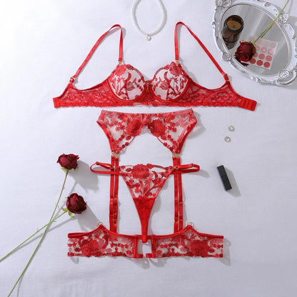 Luna Crimson Desire Lingerie Set